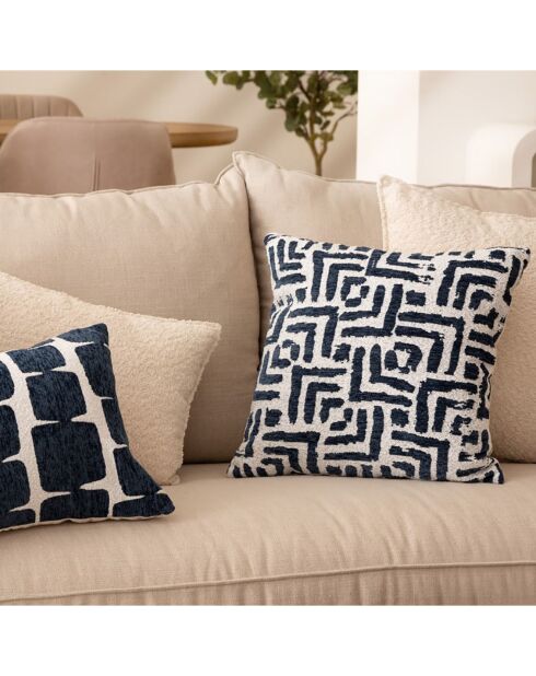 Housse de coussin Jeni bleu egéen - 40x40 cm