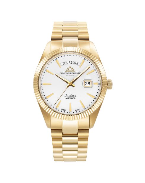 Montre Homme Quartz en Acier Audace II dorée