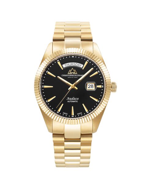 Montre Homme Quartz en Acier Audace II dorée