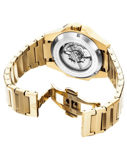 Montre Homme Automatique en Acier Raidillon Skeleton dorée