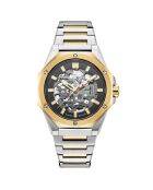 Montre Homme Automatique en Acier Raidillon Skeleton argenté/doré