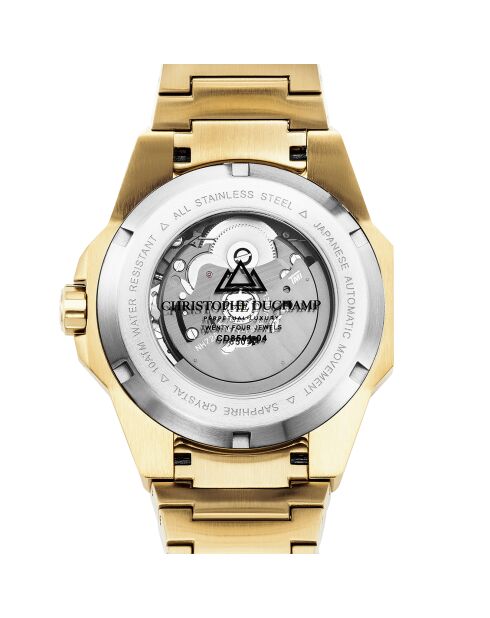 Montre Homme Automatique en Acier Raidillon Skeleton dorée