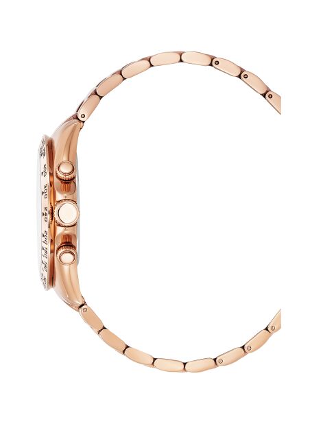 Montre Homme Quartz en Acier Grand Mont rose doré