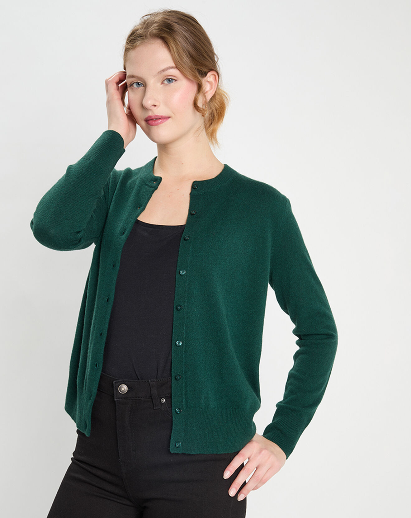 Cardigan vert fashion sapin