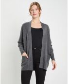 Gilet en Laine & Cachemire Susan gris foncé