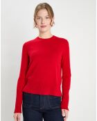 Pull en Laine & Cachemire court Via rouge