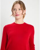 Pull en Laine & Cachemire court Via rouge