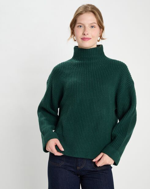 Pull en Laine & Cachemire Sydney vert foncé