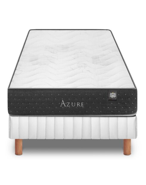Ensemble matelas et sommier Azure gris bleu/blanc - 80x200 cm