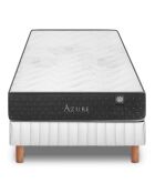 Ensemble matelas et sommier Azure gris bleu/blanc - 90x190 cm
