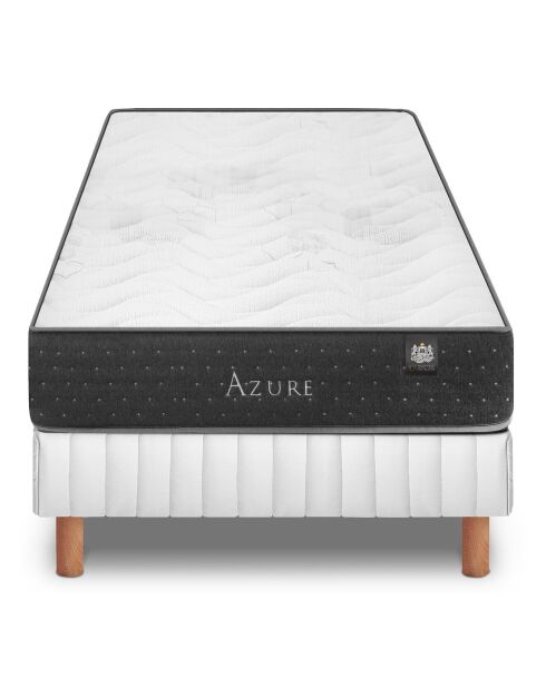 Ensemble matelas et sommier Azure gris bleu/blanc - 90x200 cm