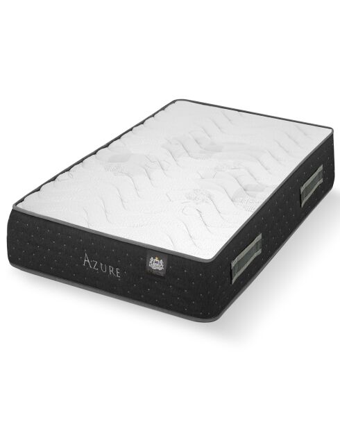 Ensemble matelas et sommier Azure gris bleu/blanc - 90x190 cm