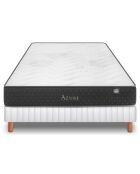 Ensemble matelas et sommier Azure gris bleu/blanc - 140x200 cm