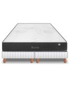 Ensemble matelas et 2 sommiers Azure gris bleu/blanc - 2x80x200 cm