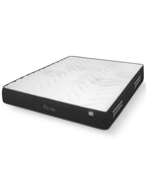 Ensemble matelas et 2 sommiers Azure gris bleu/blanc - 2x80x200 cm