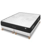 Ensemble matelas et 2 sommiers Azure gris bleu/blanc - 2x90x200 cm