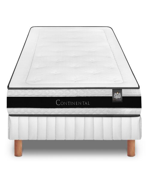 Ensemble matelas et sommier Continental gris/blanc - 90x200 cm