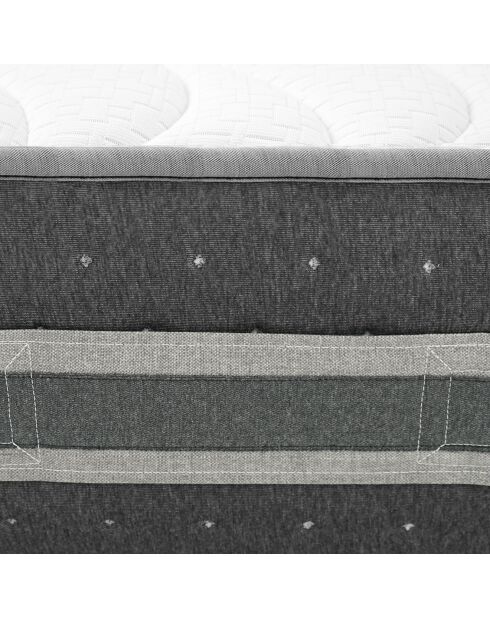 Matelas Azure gris bleu/blanc - 200x200 cm