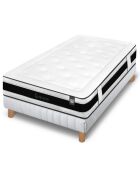 Ensemble matelas et sommier Continental gris/blanc - 90x200 cm