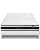 Ensemble matelas et sommier Continental gris/blanc - 140x190 cm