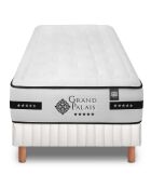 Ensemble matelas et sommier Grand Palais gris/blanc - 80x200 cm