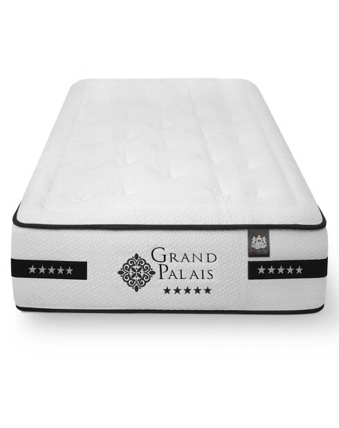Ensemble matelas et sommier Grand Palais gris/blanc - 80x200 cm
