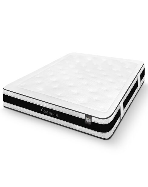 Ensemble matelas et sommier Continental gris/blanc - 140x200 cm