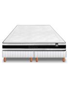 Ensemble matelas et 2 sommiers Continental gris/blanc - 2x90x200 cm
