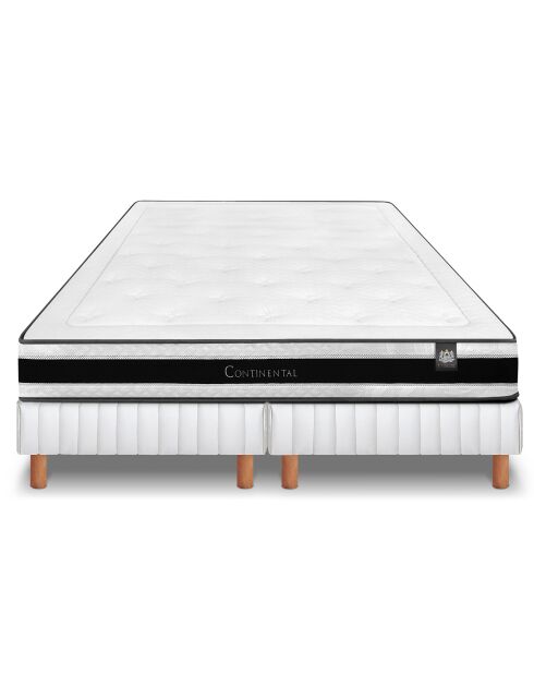 Ensemble matelas et 2 sommiers Continental gris/blanc - 2x100x200 cm