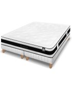 Ensemble matelas et 2 sommiers Continental gris/blanc - 2x90x200 cm