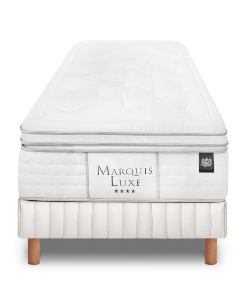 Ensemble matelas et sommier Marquis gris/blanc - 90x200 cm