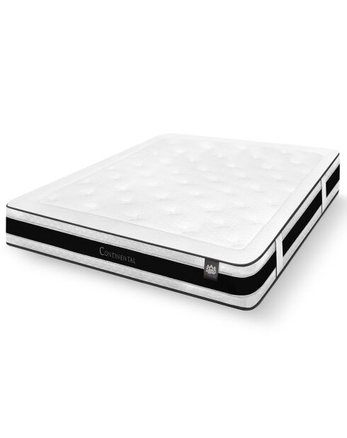 Ensemble matelas et 2 sommiers Continental gris/blanc - 2x80x200 cm