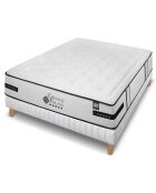 Ensemble matelas et sommier Grand Palais gris/blanc - 140x190 cm