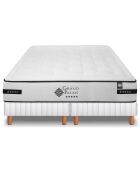 Ensemble matelas et 2 sommiers Grand Palais gris/blanc - 2x100x200 cm