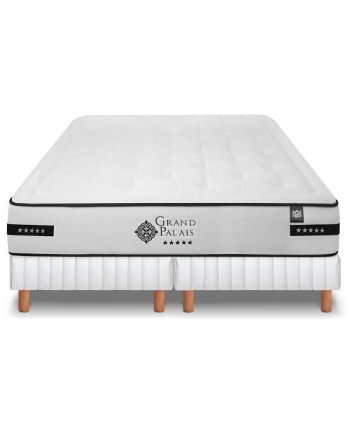Ensemble matelas et 2 sommiers Grand Palais gris/blanc - 2x100x200 cm