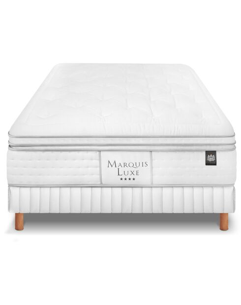 Ensemble matelas et sommier Marquis gris/blanc - 140x200 cm