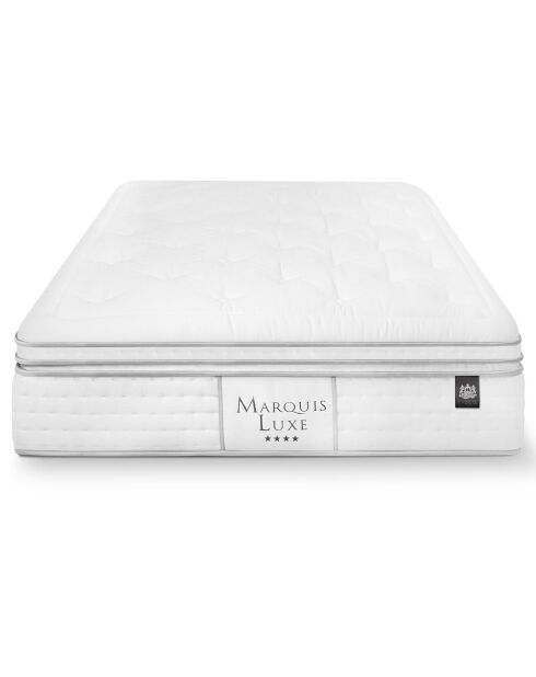 Ensemble matelas et sommier Marquis gris/blanc - 140x200 cm