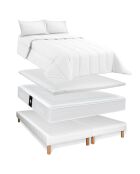 Ensemble 7 pièces sommier double Pack Luxe  - 2x90x200 cm
