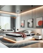 Matelas Continental gris/blanc - 160x200 cm