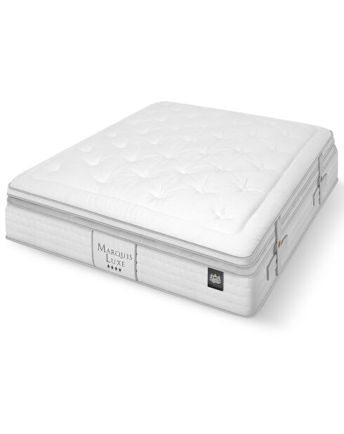 Ensemble matelas et sommier Marquis gris/blanc - 140x190 cm