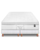 Ensemble matelas et 2 sommiers Marquis gris/blanc - 2x80x200 cm