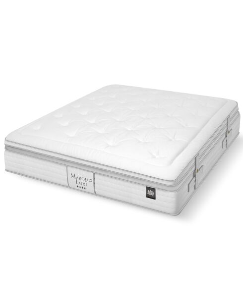 Ensemble matelas et 2 sommiers Marquis gris/blanc - 2x90x200 cm