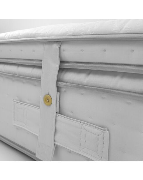 Ensemble matelas et sommier Marquis gris/blanc - 90x190 cm
