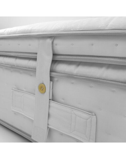 Ensemble matelas et sommier Marquis gris/blanc - 160x200 cm