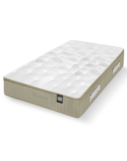 Ensemble matelas et sommier Windsor gris/blanc - 90x200 cm
