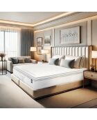 Matelas Marquis gris/blanc - 200x200 cm