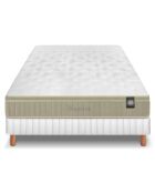 Ensemble matelas et sommier Windsor gris/blanc - 140x200 cm