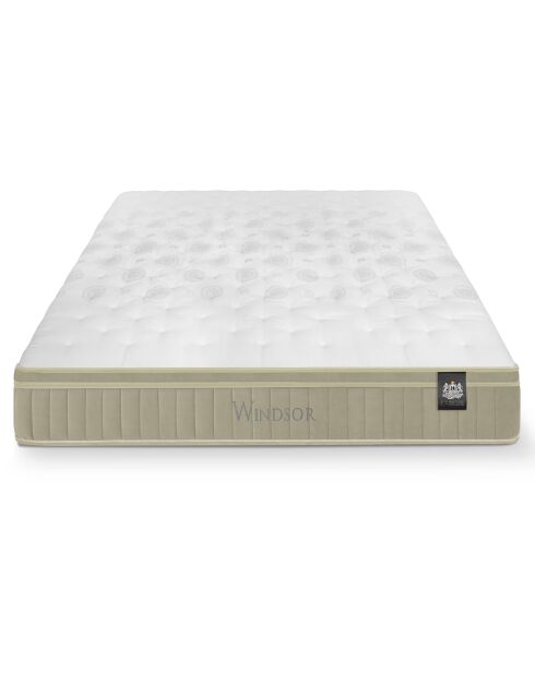 Ensemble matelas et sommier Windsor gris/blanc - 160x200 cm