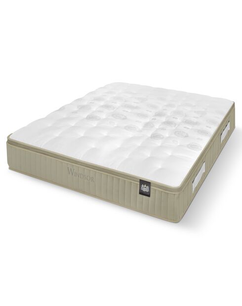 Ensemble matelas et sommier Windsor gris/blanc - 160x200 cm