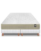 Ensemble matelas et 2 sommiers Windsor gris/blanc - 2x90x200 cm